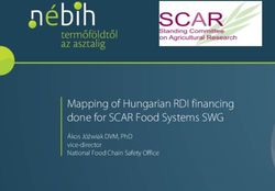 MAPPING OF HUNGARIAN RDI FINANCING DONE FOR SCAR FOOD SYSTEMS SWG - ÁKOS JÓŹWIAK DVM, PHD VICE-DIRECTOR NATIONAL FOOD CHAIN SAFETY OFFICE