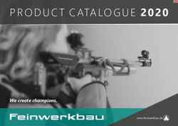 PRODUCT CATALOGUE 2020 - We create champions. www.feinwerkbau.de - La Domino Srl