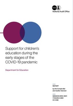 Support for children's education during the early stages of the COVID-19 pandemic - Department for Education