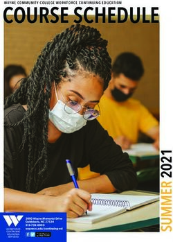COURSE SCHEDULE - Wayne Community College