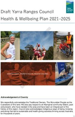 Draft Yarra Ranges Council Health & Wellbeing Plan 2021-2025