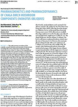 PHARMACOKINETICS AND PHARMACODYNAMICS OF CHAGA BIRCH MUSHROOM COMPONENTS (INONOTUS OBLIQUUS)