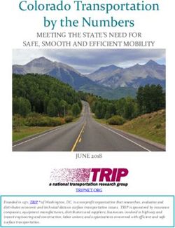 Colorado Transportation by the Numbers - MEETING THE STATE'S NEED FOR SAFE, SMOOTH AND EFFICIENT MOBILITY - Tripnet.org