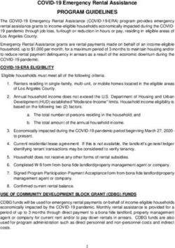 PROGRAM GUIDELINES COVID-19 Emergency Rental Assistance