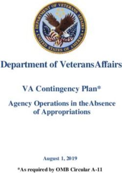 Department of Veterans Affairs - VA Contingency Plan* Agency Operations in the Absence