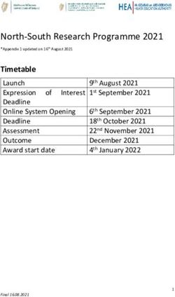 North-South Research Programme 2021 - Higher Education ...
