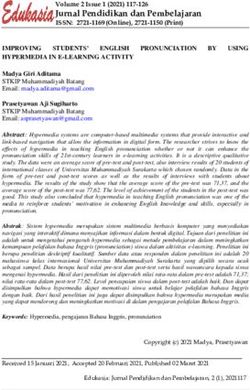 Jurnal Pendidikan dan Pembelajaran - Volume 2 Issue 1 (2021) 117-126 - Jurnal Edukasia