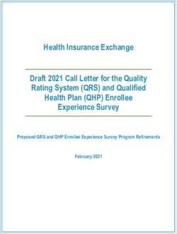 Health Insurance Exchange Draft 2021 Call Letter for the Quality Rating System (QRS) and Qualified Health Plan (QHP) Enrollee Experience Survey ...