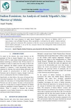 Indian Feminism: An Analysis of Amish Tripathi's Sita: Warrior of Mithila