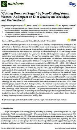"Cutting Down on Sugar" by Non-Dieting Young Women: An Impact on Diet Quality on Weekdays and the Weekend - MDPI