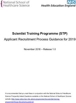 Scientist Training Programme (STP) - Applicant Recruitment Process Guidance for 2019 - The National ...