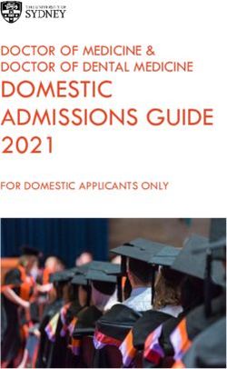 DOMESTIC ADMISSIONS GUIDE - 2021 DOCTOR OF MEDICINE & DOCTOR OF DENTAL MEDICINE FOR DOMESTIC APPLICANTS ONLY - The University of Sydney