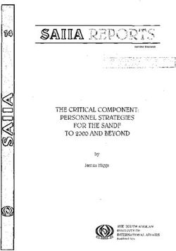THE CRITICAL COMPONENT: PERSONNEL STRATEGIES FOR THE SANDF TO 2000 AND BEYOND - by James Higgs