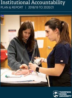 Institutional Accountability - PLAN & REPORT | 2018/19 TO 2020/21 - Thompson Rivers University