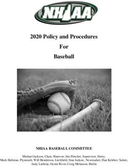 2020 Policy and Procedures For Baseball