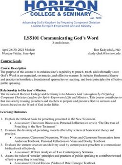 LS5101 Communicating God's Word - Horizon College ...