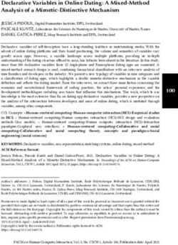 Declarative Variables in Online Dating: A Mixed-Method Analysis of a Mimetic-Distinctive Mechanism - Idiap Research Institute