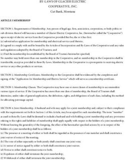 BY-LAWS OF GLACIER ELECTRIC COOPERATIVE, INC.