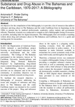 Substance and Drug Abuse in The Bahamas and the Caribbean, 1970-2017: A