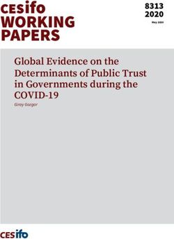 Global Evidence on the Determinants of Public Trust in Governments during the - COVID-19 8313 2020 - ifo Institut