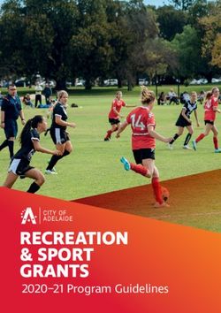 RECREATION & SPORT GRANTS - 2020 21 Program Guidelines - cloudfront.net