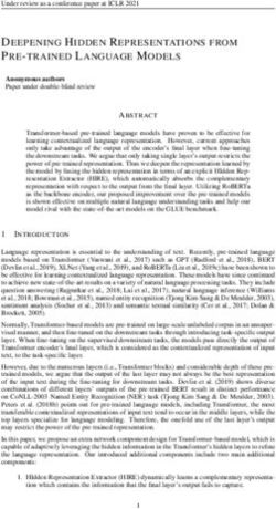 DEEPENING HIDDEN REPRESENTATIONS FROM PRE-TRAINED LANGUAGE MODELS