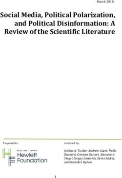 March 2018 Social Media, Political Polarization, and Political Disinformation: A Review of the Scientific Literature - Hewlett Foundation