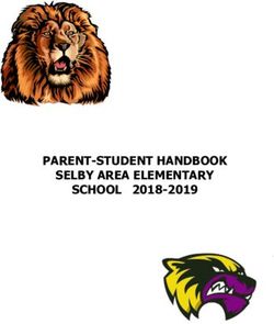 PARENT-STUDENT HANDBOOK SELBY AREA ELEMENTARY SCHOOL 2018-2019