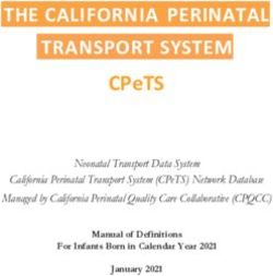 THE CALIFORNIA PERINATAL TRANSPORT SYSTEM - California Perinatal Quality Care Collaborative