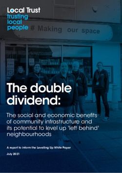 The double dividend: The social and economic benefits of community infrastructure and its potential to level up 'left behind' neighbourhoods ...