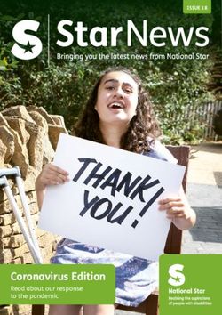 Coronavirus Edition Read about our response to the pandemic - ISSUE 18 - National Star College