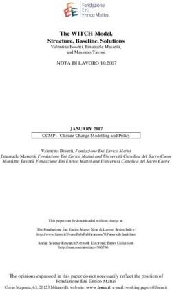 The WITCH Model. Structure, Baseline, Solutions