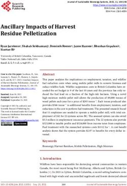 Ancillary Impacts of Harvest Residue Pelletization - Scientific ...