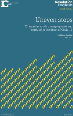 Uneven steps Changes in youth unemployment and study since the onset of Covid-19 - Kathleen Henehan April 2021 - Resolution Foundation