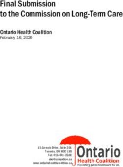 Final Submission to the Commission on Long-Term Care - Ontario Health Coalition February 16, 2020