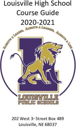 Louisville High School Course Guide 2020 2021 202 West 3rd Street Box