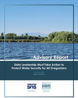 Advisory Report State Leadership Must Take Action to Protect Water Security for All Oregonians