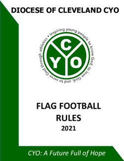 FLAG FOOTBALL RULES - DIOCESE OF CLEVELAND CYO 2021