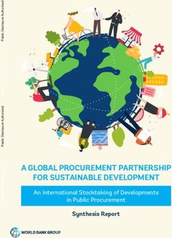 A GLOBAL PROCUREMENT PARTNERSHIP FOR SUSTAINABLE DEVELOPMENT - Synthesis Report An International Stocktaking of Developments