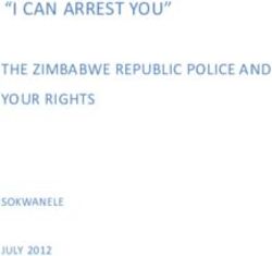 "I CAN ARREST YOU" THE ZIMBABWE REPUBLIC POLICE AND YOUR RIGHTS - SOKWANELE JULY 2012 - Africa Criminal Justice Reform (ACJR)