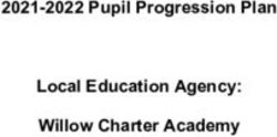 2021-2022 Pupil Progression Plan Local Education Agency: Willow Charter Academy