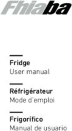 Fridge User manual Réfrigérateur Mode d'emploi Frigorífico Manual de usuario - Fhiaba