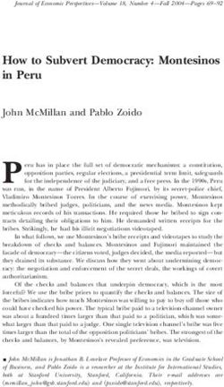 How to Subvert Democracy: Montesinos in Peru - Core