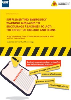 SUPPLEMENTING EMERGENCY WARNING MESSAGES TO ENCOURAGE READINESS TO ACT: THE EFFECT OF COLOUR AND ICONS - A/Prof Dominique A. Greer, Dr Paula ...