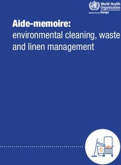 Aide-memoire: environmental cleaning, waste and linen management