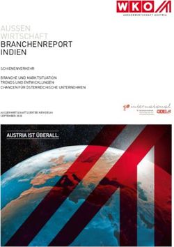 AUSSEN WIRTSCHAFT BRANCHENREPORT INDIEN - Go-International