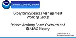 Ecosystem Sciences Management Working Group Science Advisory Board Overview and ESMWG History - Cynthia J. Decker, Ph.D, Executive Director, NOAA ...