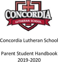 Concordia Lutheran School Parent Student Handbook 2019-2020