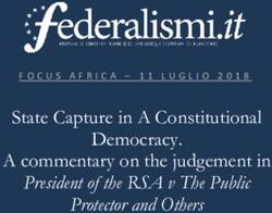 State Capture in A Constitutional Democracy. A commentary on the judgement in - President of the RSA v The Public Protector and Others