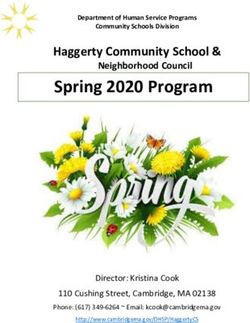 Spring 2020 Program Haggerty Community School & - the City of Cambridge